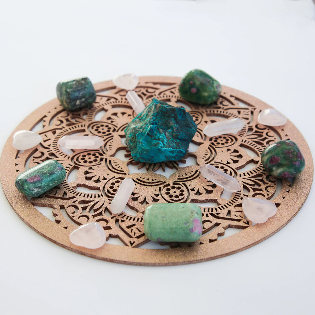 CocoMilkyWay Divine Union crystal grid by CocoMilkyWay, a sacred tool for heart-led manifestation