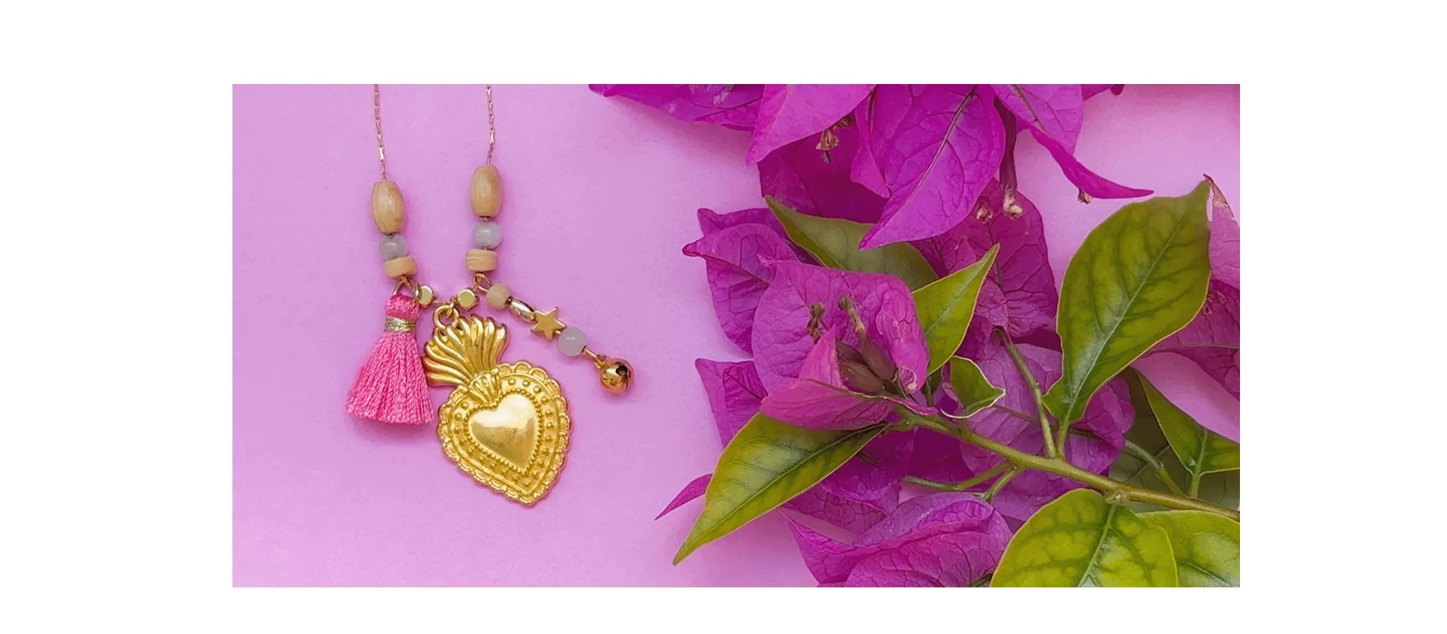 Wear CocoMilkyWay's handmade Sacred Heart necklace as a celebration of unconditional Love