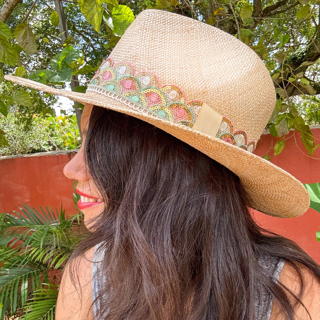 Cowboy Straw Hat glitter Coachella Fashion Boho Spiritual Fashion by CocoMilkyWay