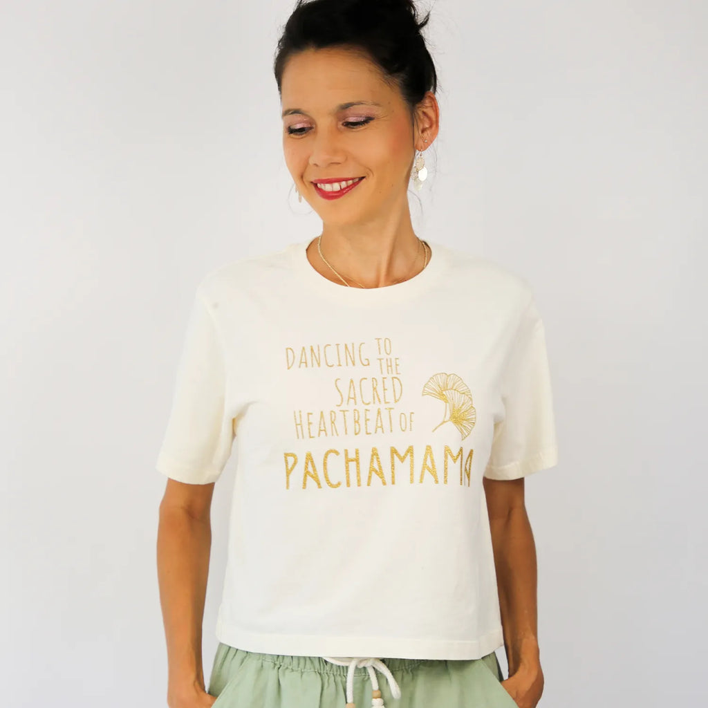 Pachamama Graphic Crop Top Spiritual Fashion by CocoMilkyWay
