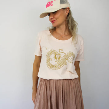 Magic Hat and Dragon Graphic T-shirt Spiritual Fashion by CocoMilkyWay Coachella look