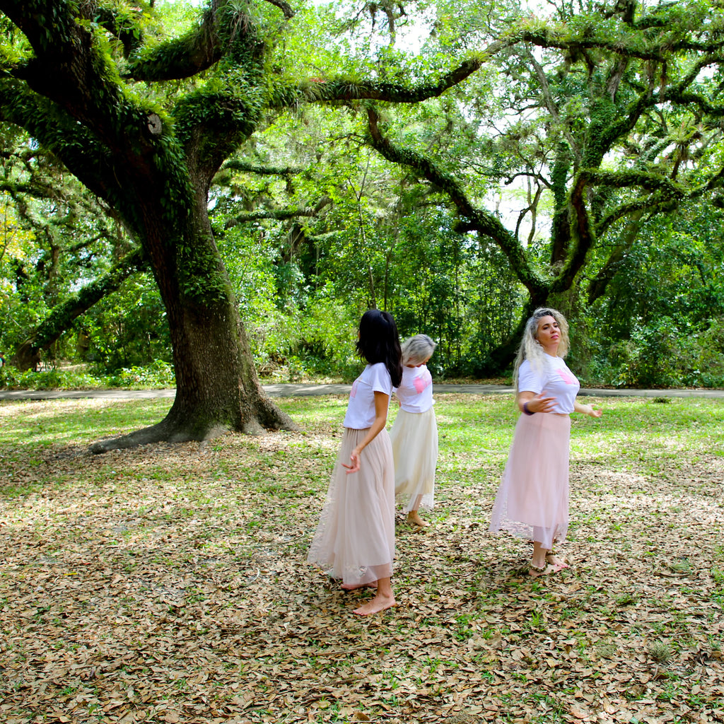 Women dancing in the woods, Sacred Ceremony for the Sisterhood spiritual top by CocoMilkyWay