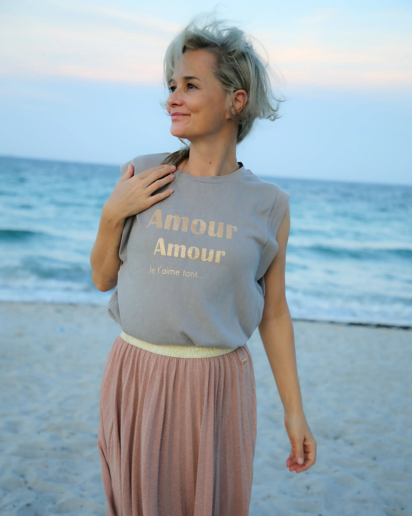 Spiritual Fashion by CocoMilkyWay Glitter Gold Muscle Tank