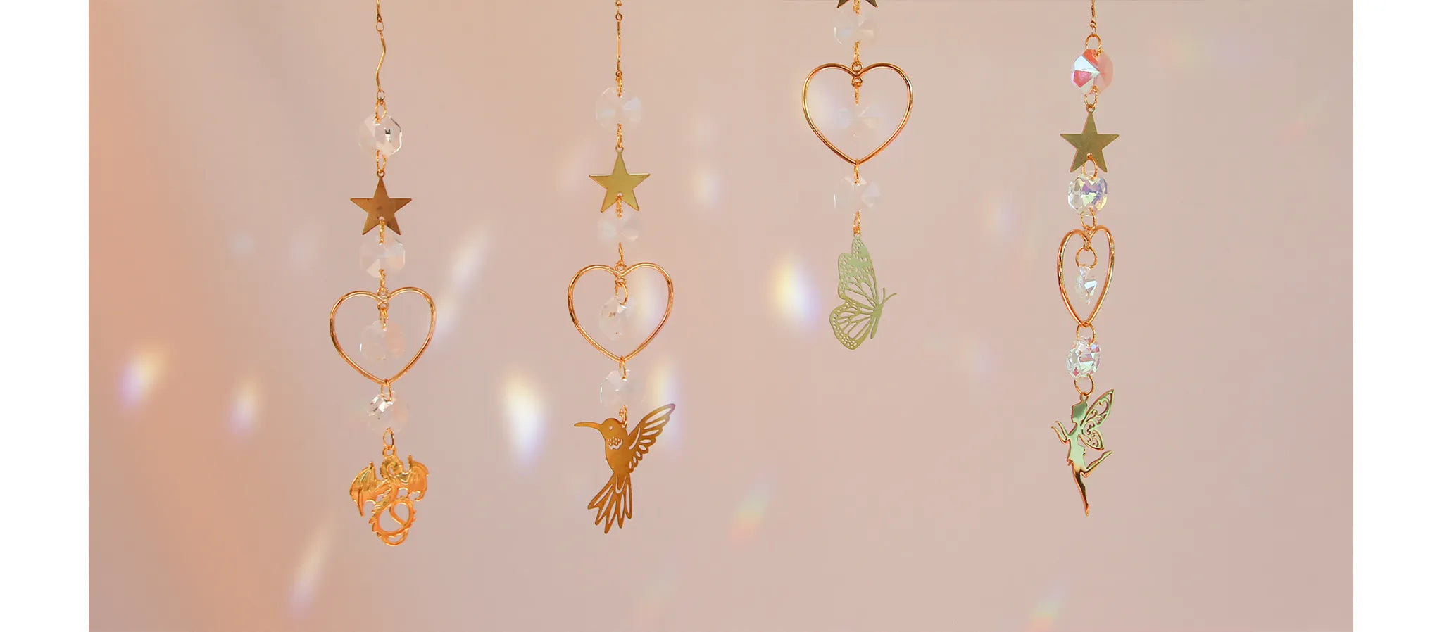 Made in the USA suncatchers for children’s rooms, handcrafted to catch light and spark wonder.