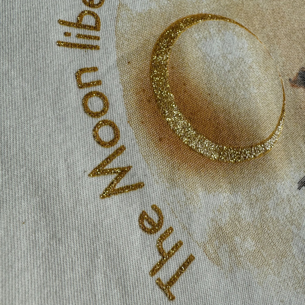 Glitter gold apparel by CocoMilkyWay, radiant, high-vibe fashion piece with spiritual and artistic expression