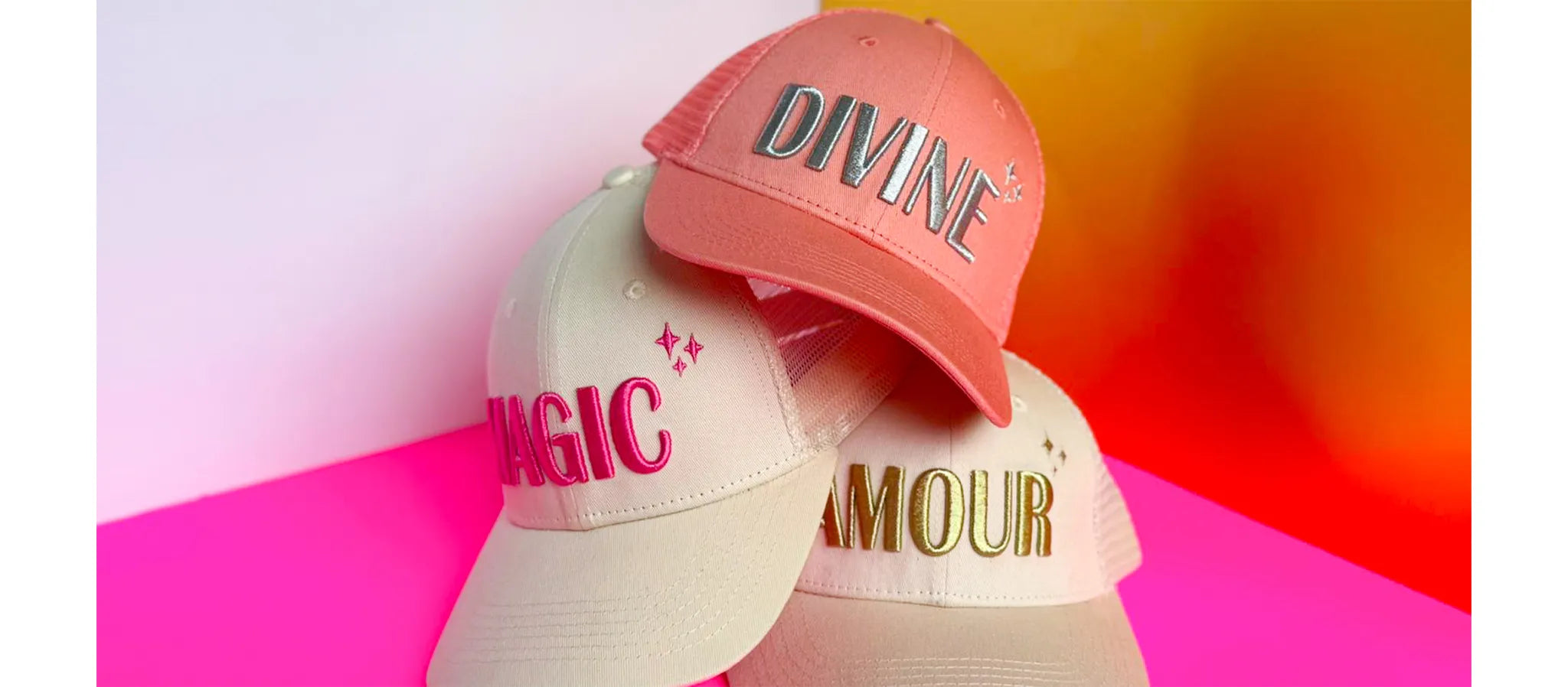 Add a touch of magic with CocoMilkyWay's signature trucker hats