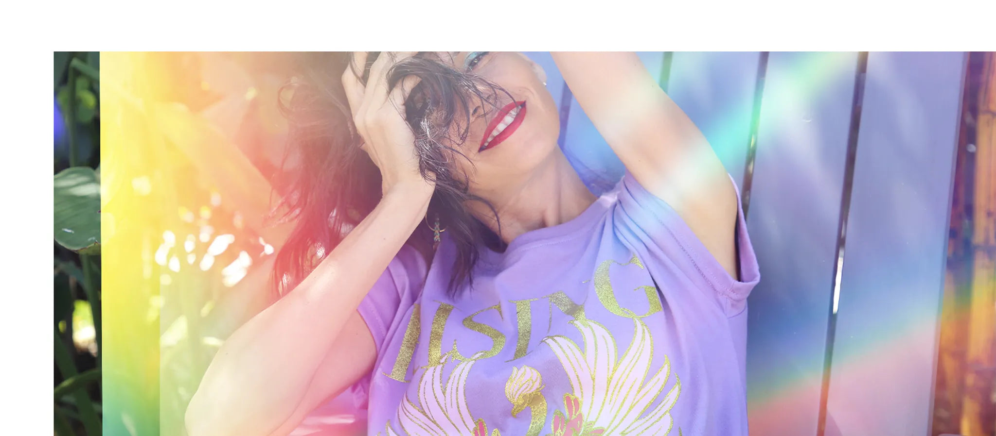 Phoenix t-shirt in organic cotton by CocoMilkyWay, symbolic women’s empowerment piece with radiant, spiritual energy