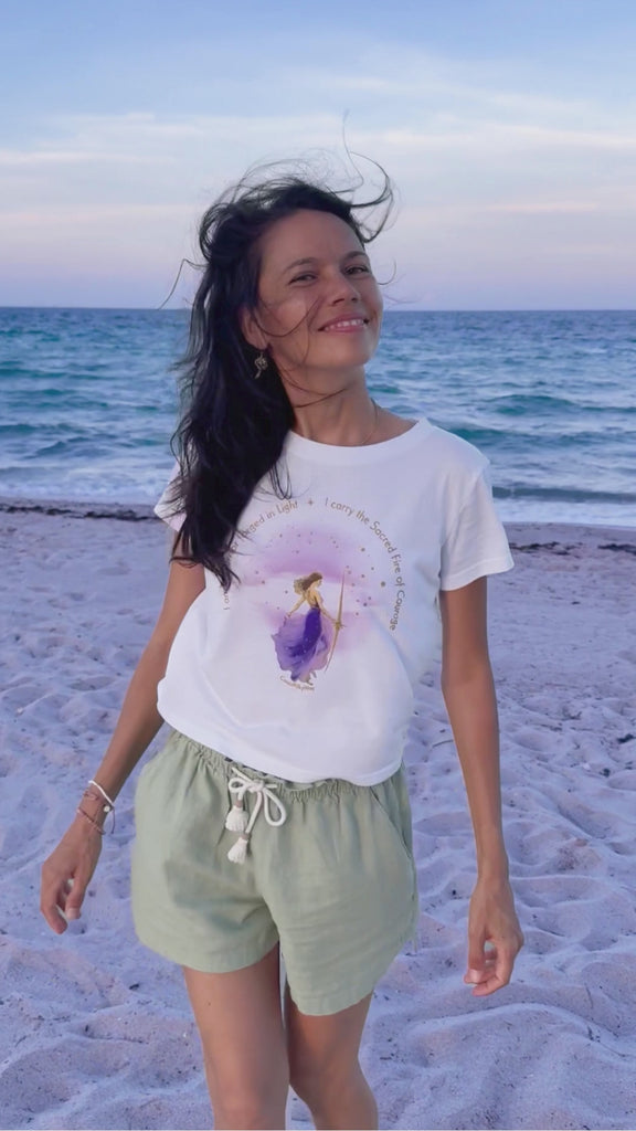 Warrior of the Light Crop Top Spiritual Fashion by CocoMilkyWay