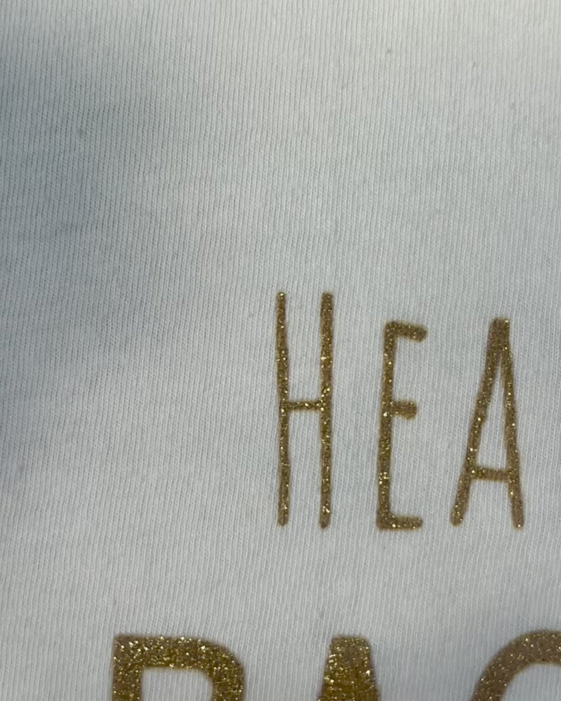 Glitter Gold Pachamama Graphic Crop Top