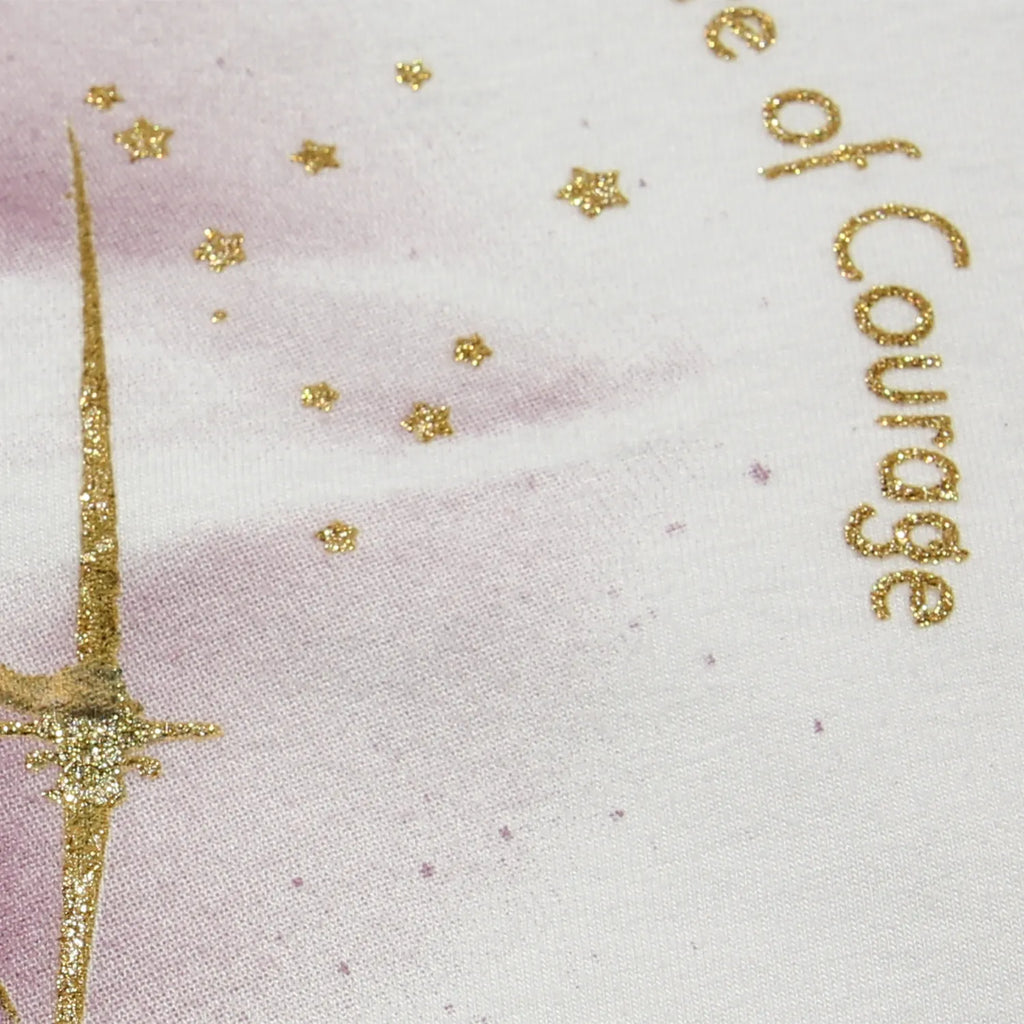 CocoMilkyWay Warrior of the Light crop top, violet and glitter gold for a luminous, high-energy look